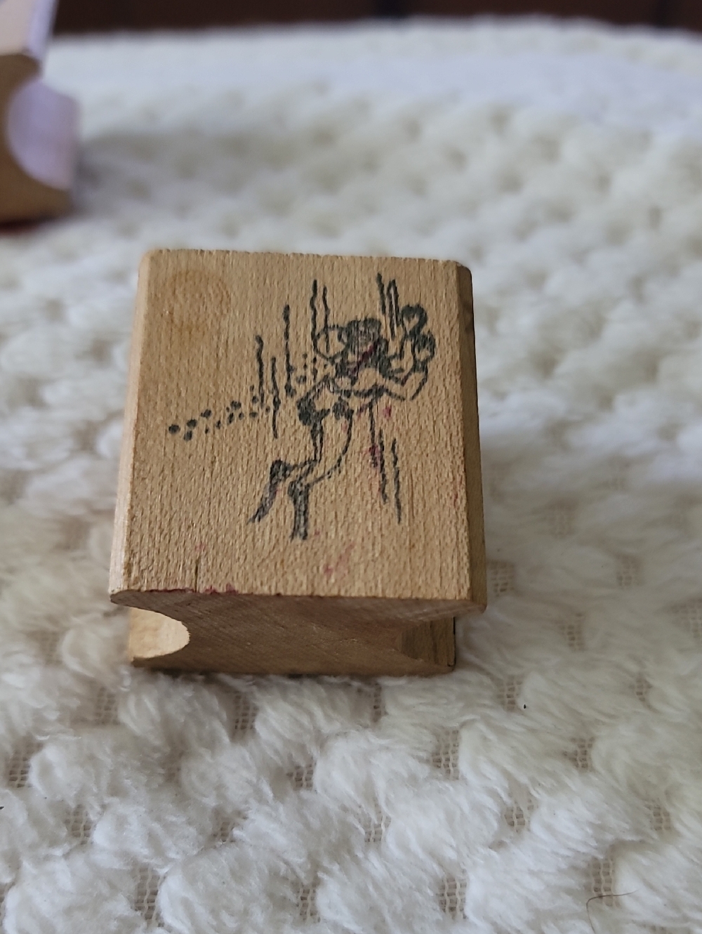 Scuba Diver Wooden Rubber stamp